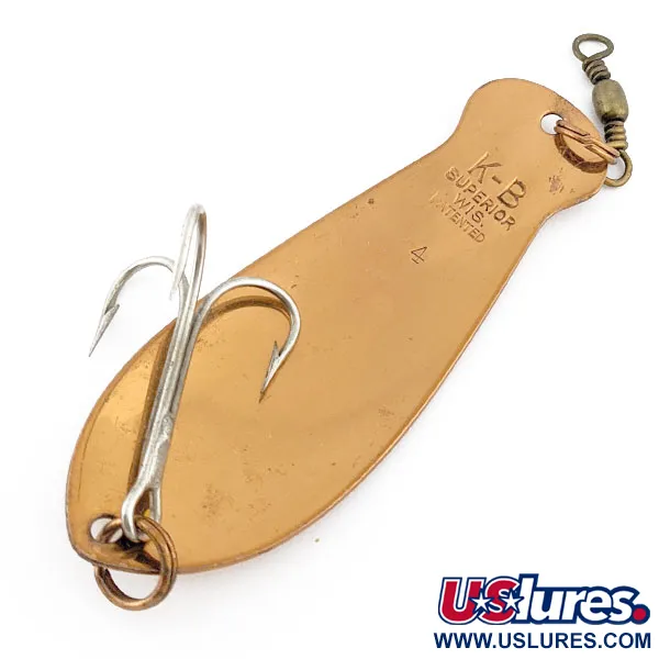 Vintage  K-B Bait K-B Spoon 4, 1 3/4oz copper fishing spoon #22312
