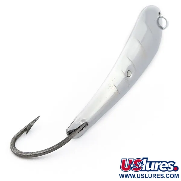 Vintage  Luhr Jensen Reflecto Spoon #4, 3/5oz nickel fishing spoon #22340