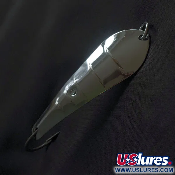 Vintage  Luhr Jensen Reflecto Spoon #4, 3/5oz nickel fishing spoon #22340