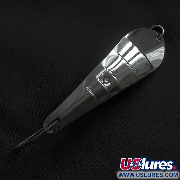 Vintage  Luhr Jensen Reflecto Spoon #4, 3/5oz nickel fishing spoon #22340