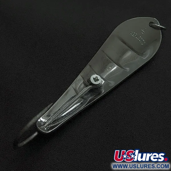 Vintage  Luhr Jensen Reflecto Spoon #4, 3/5oz nickel fishing spoon #22340