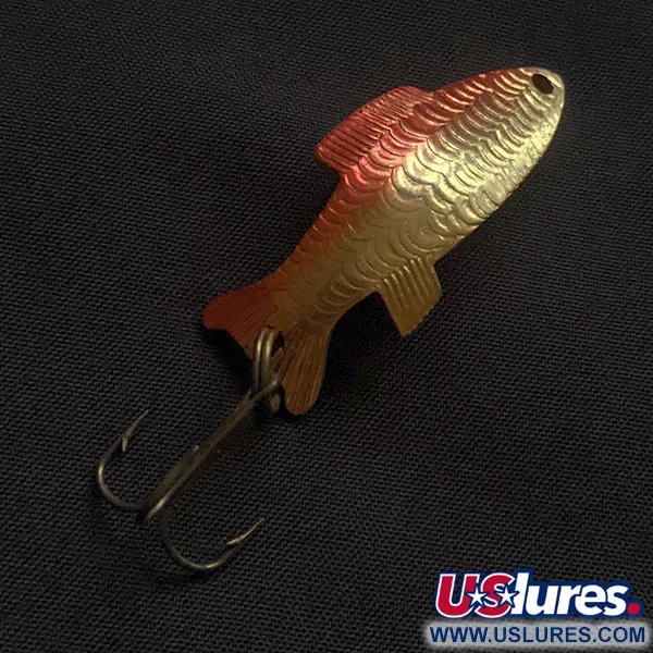 Vintage   Thomas Fighting fish, 1/4oz gold/red fishing spoon #22363