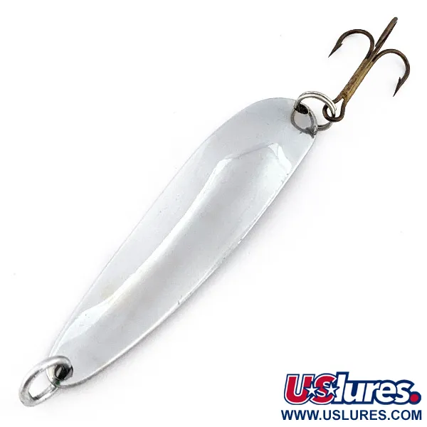 Vintage  Luhr Jensen Krocodile #3, 1/2oz nickel fishing spoon #22389