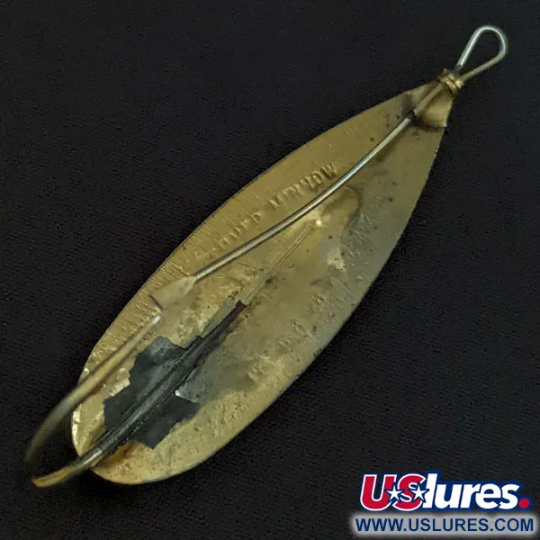 Vintage   Johnson Silver Minnow, 1/3oz gold fishing spoon #22395
