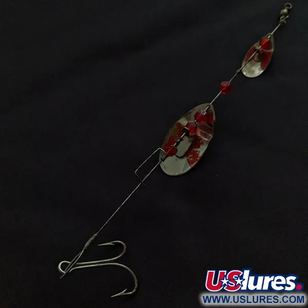 Vintage   Tandem June-Bug, 1/3oz nickel/red spinning lure #22406