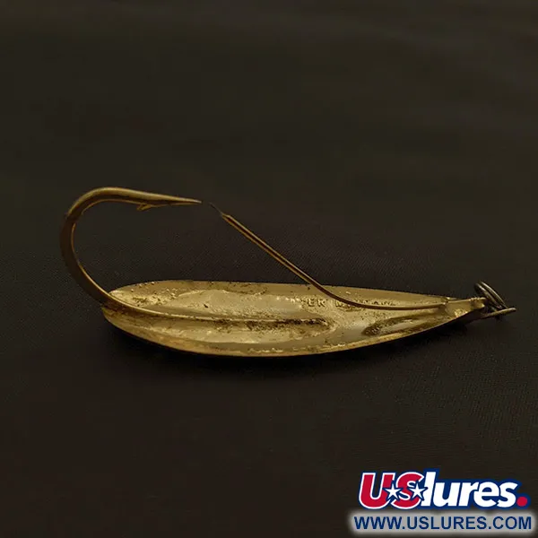 Vintage   Johnson Silver Minnow, 2/5oz gold fishing spoon #22429