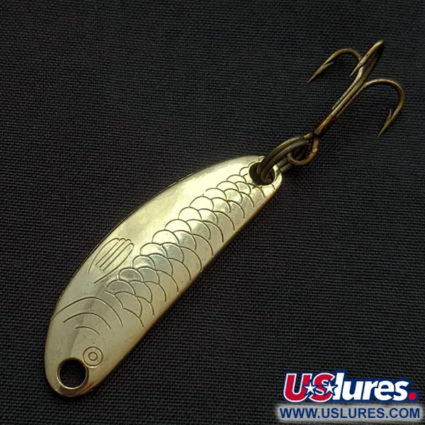 Vintage  Jeros Tackle Scotchline spoon, 1/8oz gold fishing spoon #22448