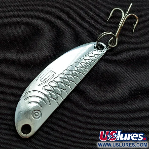 Vintage  Jeros Tackle Scotchline spoon, 3/16oz nickel fishing spoon #22449