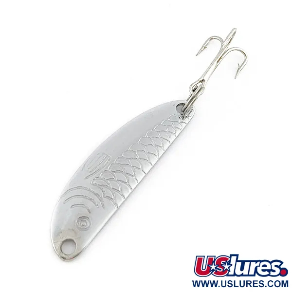 Vintage  Jeros Tackle Scotchline spoon, 3/16oz nickel fishing spoon #22449