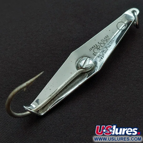 Vintage  James E. Clark  James Clark spoon, 3/16oz nickel fishing spoon #22462