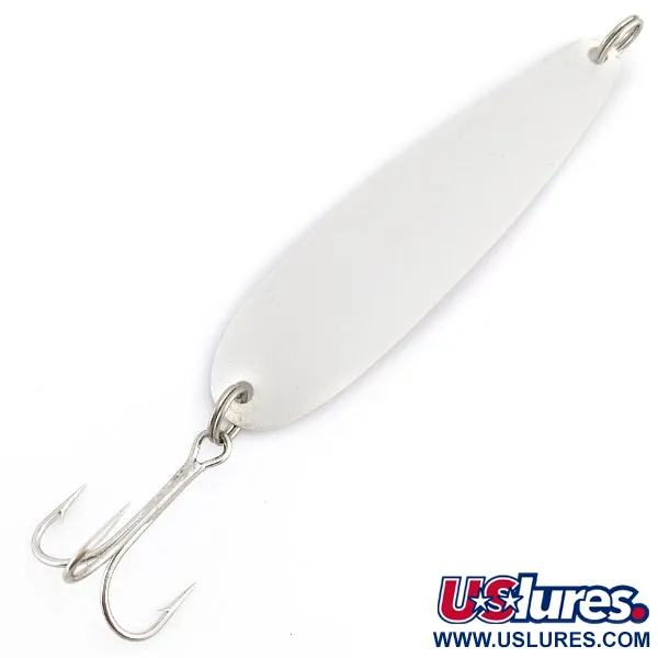 Vintage   Hicks Tackle, 2/5oz Pearl fishing spoon #22554