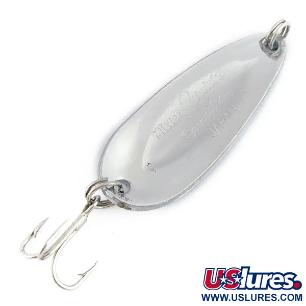 Vintage   Mister Twister Sonic Spoon, 1/4oz nickel/blue/white/pearl fishing spoon #22489