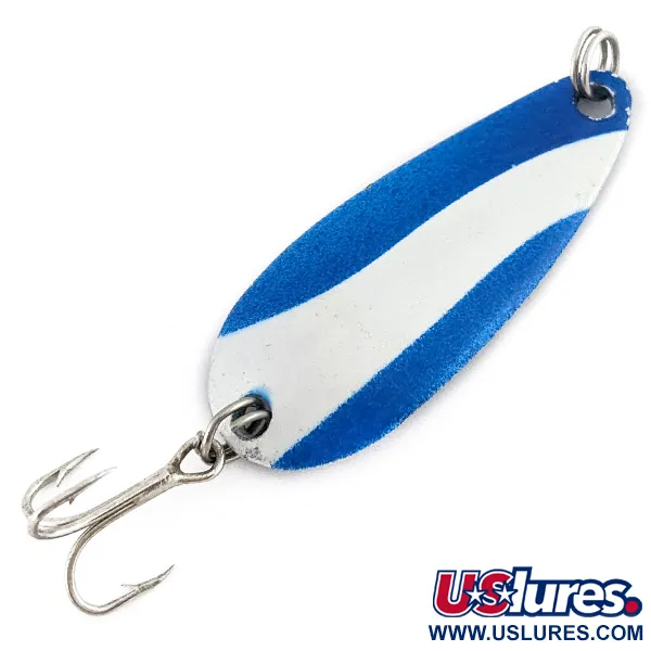 Vintage   Mister Twister Sonic Spoon, 1/4oz nickel/blue/white/pearl fishing spoon #22489