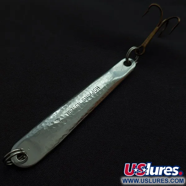Vintage   Hopkins No=Eql 2, 1/2oz nickel fishing spoon #22498