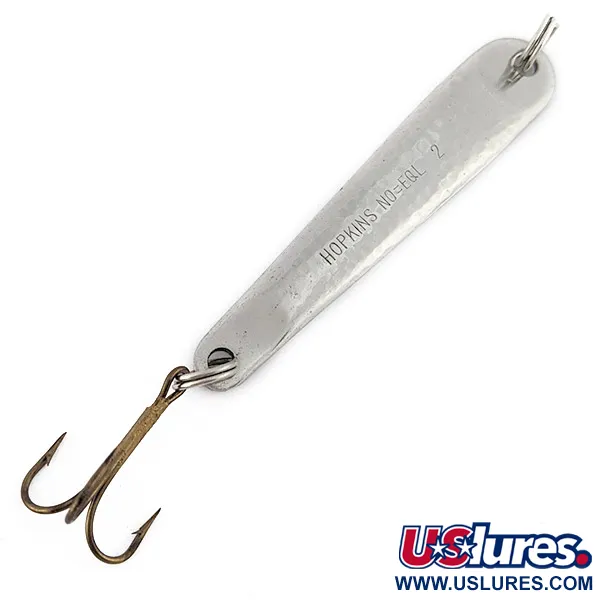 Vintage   Hopkins No=Eql 2, 1/2oz nickel fishing spoon #22498