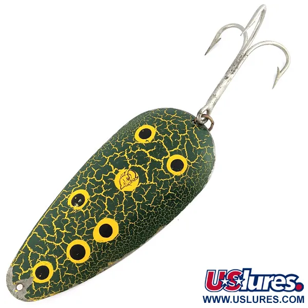 Vintage   Lou J. Eppinger Dardevle 300 Series Huskie Devle, 3 1/4oz Frog fishing spoon #22500