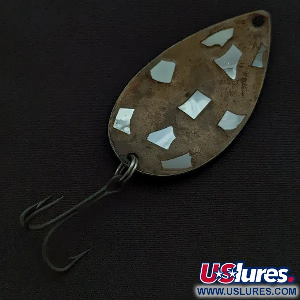 Vintage   Roy Self 4, 3/16oz gold/nickel/mirror fishing spoon #22505