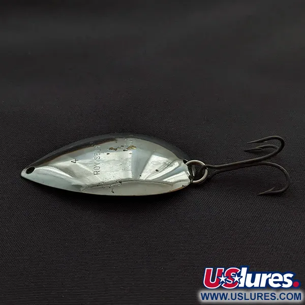 Vintage   Roy Self 4, 3/16oz gold/nickel/mirror fishing spoon #22505