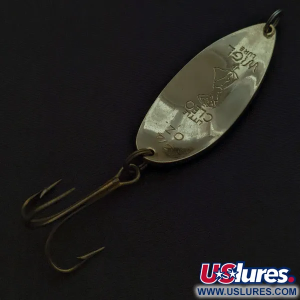 Vintage  Seneca Little Cleo (Hula Girl), 3/4oz gold fishing spoon #22517