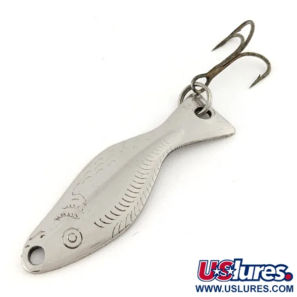 Vintage  Jeros Tackle Scotchline spoon, 3/16oz nickel fishing spoon #22522