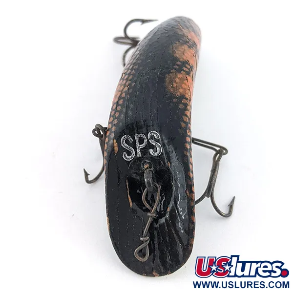 Vintage  Helin Tackle Helin Flatfish SPS Wood, 1/4oz  fishing lure #22523