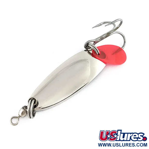 Vintage  Luhr Jensen Krocodile, 1/4oz nickel fishing spoon #22529