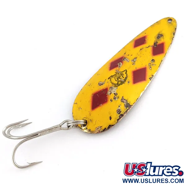 Vintage  Eppinger Dardevle Detroit, 1oz Five of Diamonds fishing spoon #22545