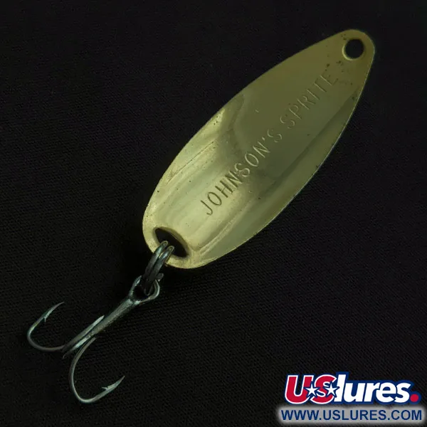 Vintage   Johnson Sprite, 1/3oz gold fishing spoon #22549