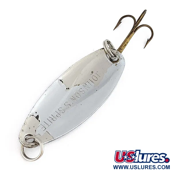 Vintage   Johnson Sprite, 1/3oz nickel fishing spoon #22550