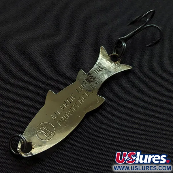 Vintage   Atlantic Lures Golden Wobble-Fish, 3/16oz gold fishing spoon #22562