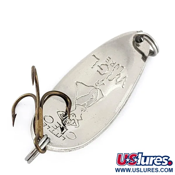 Vintage  Seneca Little Cleo (Hula Girl), 1/3oz nickel fishing spoon #22585