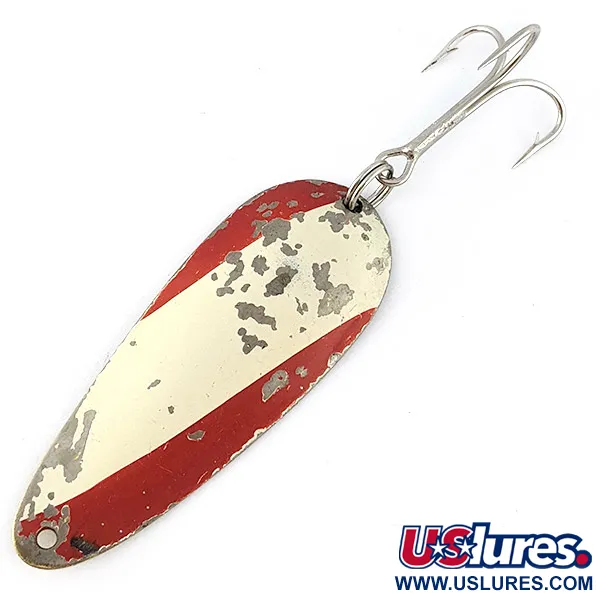 Vintage   Worth Chippewa, 3/5oz czerwony/biały/złoty fishing spoon #22636