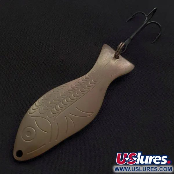 Vintage   Al's gold fish, 3/5oz gold/rose gold fishing spoon #22751