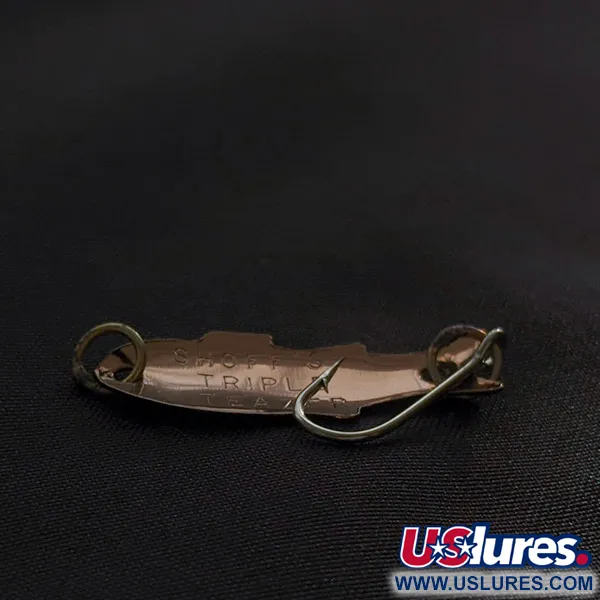 Vintage   Shoff's Triple Teazer, 1/32oz copper fishing spoon #22767