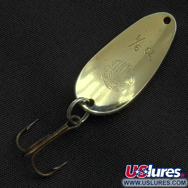 Vintage   Thomas Colorado, 1/8oz gold/nickel fishing spoon #22770