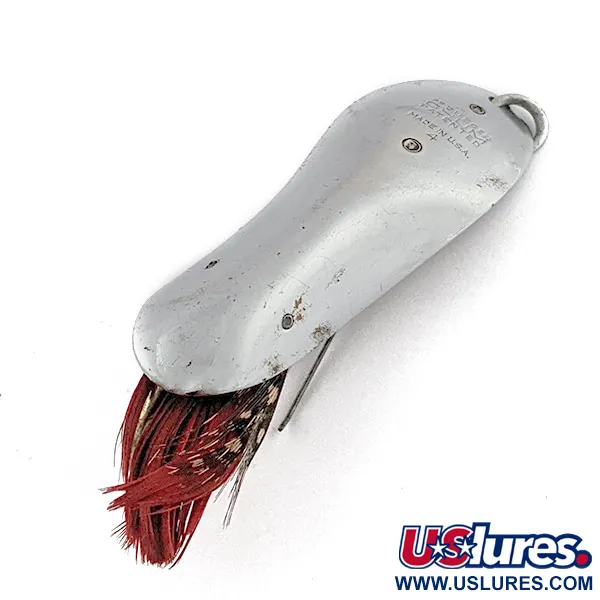 Vintage   Pflueger Chum 4, 3/4oz nickel fishing spoon #22774