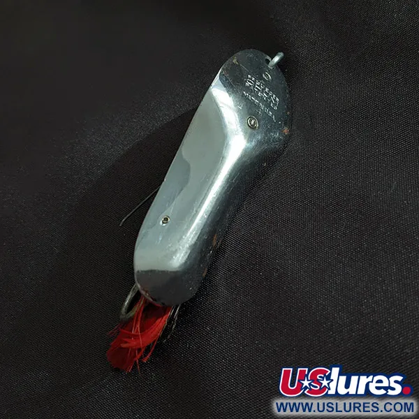 Vintage   Pflueger Chum 4, 3/4oz nickel fishing spoon #22774