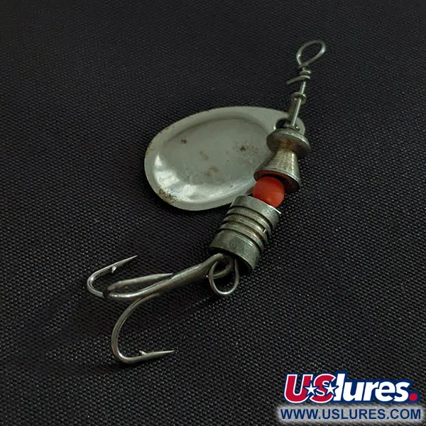Vintage  Kmart Red Dot 1 Spinner for All Gamefish, 1/8oz nickel spinning lure #22779