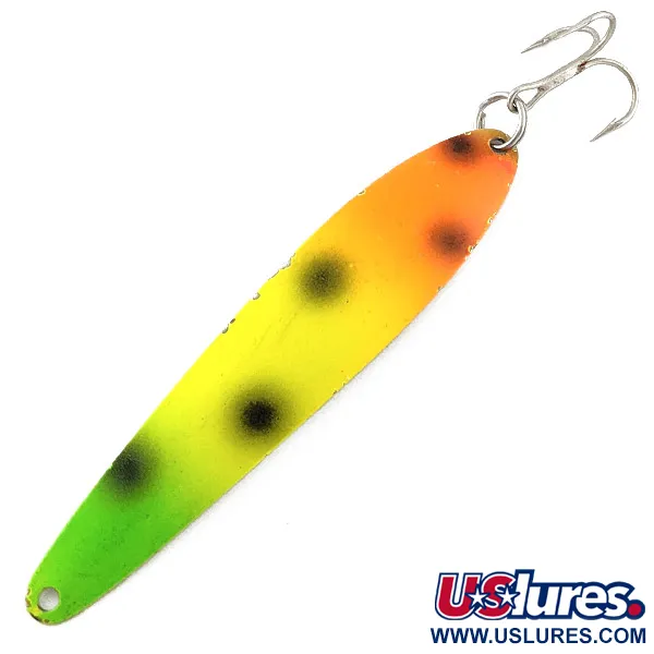 Vintage   Northport Nailer Spoon , 2/5oz green/yellow/orange fishing spoon #22802