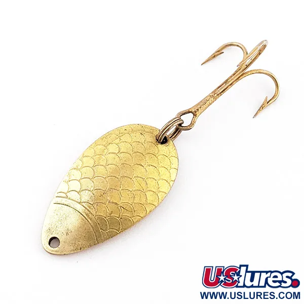 Vintage   Wright & McGill Pay-master, 1/4oz gold fishing spoon #22818