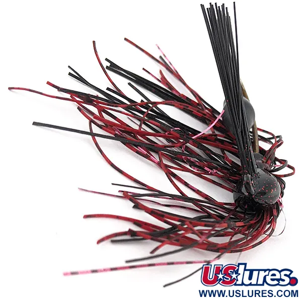Vintage   Bass Jig, 1/2oz black/red fishing #22819