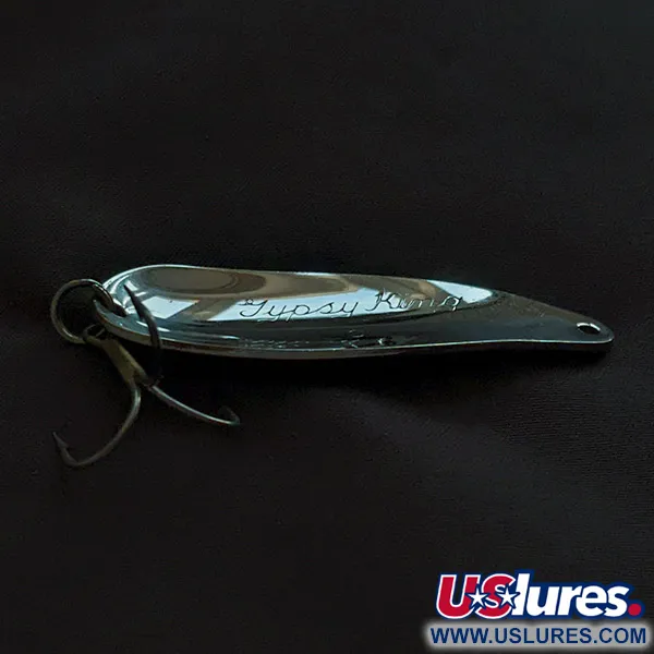 Vintage  Weber Gypsy King 0, 2/5oz nickel fishing spoon #22878
