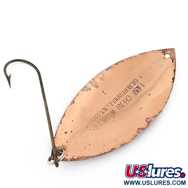 Vintage   Williams Lake Clear Wabbler, 1/3oz nickel/copper fishing spoon #22893