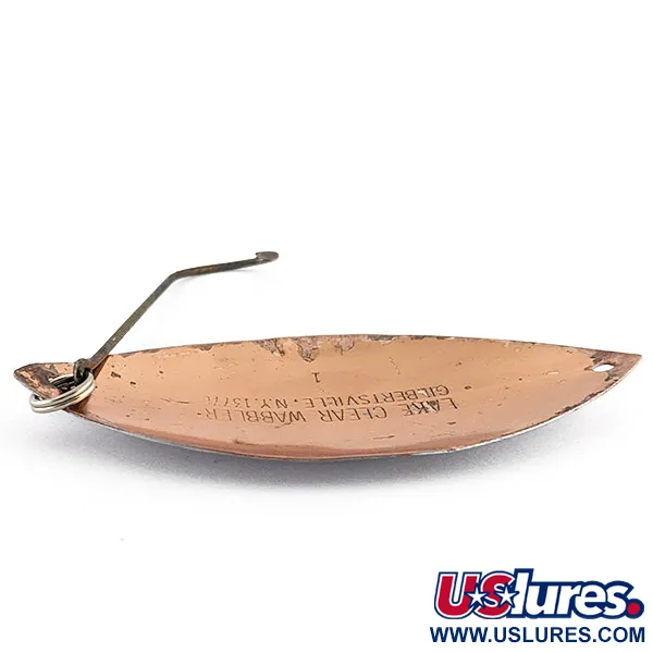 Vintage   Williams Lake Clear Wabbler, 1/3oz nickel/copper fishing spoon #22893