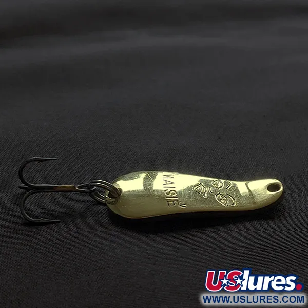 Vintage   Luhr Jensen Maisie, 1/4oz gold fishing spoon #22908