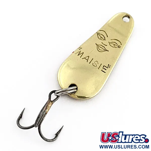 Vintage   Luhr Jensen Maisie, 1/4oz gold fishing spoon #22908