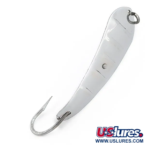 Vintage   Barracuda Reflecto Spoon #3, 2/5oz nickel fishing spoon #22931