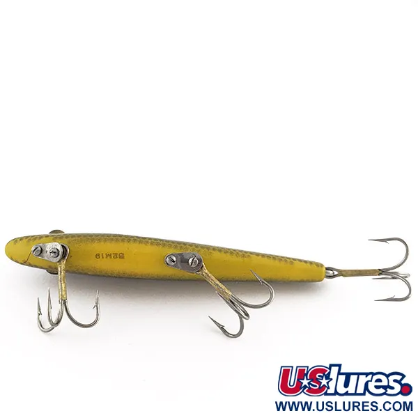 Vintage  L&S Bait Mirro lure L&S Mirrolure 52M19, 1/2oz gold fishing lure #22932