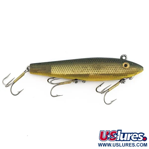 Vintage  L&S Bait Mirro lure L&S Mirrolure 52M19, 1/2oz gold fishing lure #22932
