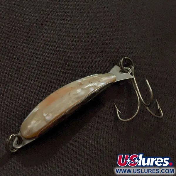 Vintage  Salm Manufacturing Co Killer Red Abalone Pearl Minnow, 1/3oz  fishing spoon #22953